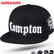 Буквы Compton Snapback Кепка скейтбордиста оснастки назад камуфляж кости NY бейсбольная шляпа Brookyln 1947 хип хоп шапки Мужские beisbol