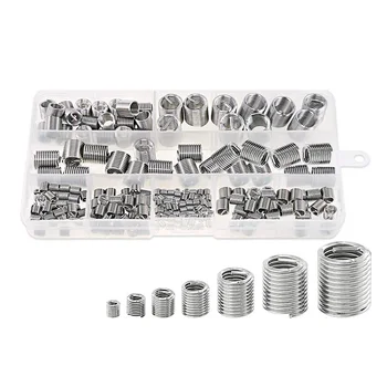 

200Pcs Wire Inserts Screws Sleeve Kit, Metric Wire Thread Inserts Helical Type Coiled Wire Screw Repair Sleeve
