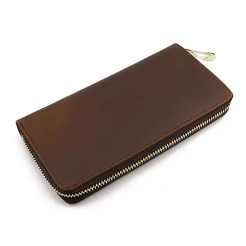 

Wallet Men Large-capacity Multi-card Cash Dark Gra Chain Long Wallet Leather Purse