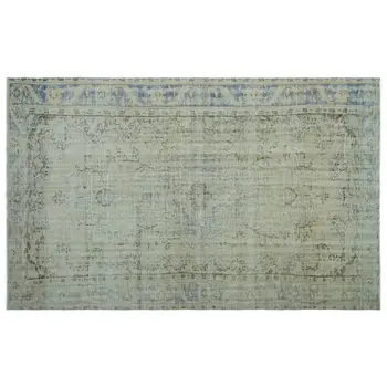 

Handmade Beige Vintage English English Area Rug 185x293 Cm-6'1''X9'7''