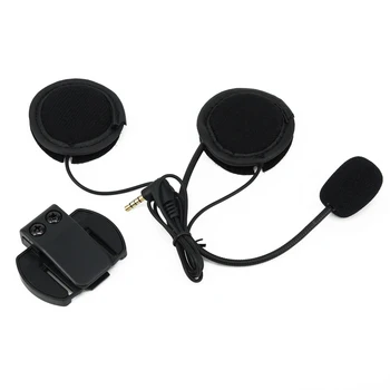 

Wired Headset Mic/Speaker+Clip Mount For V6 Motorcycle Bluetooth Helmet Intercom Durable And Practical To Use