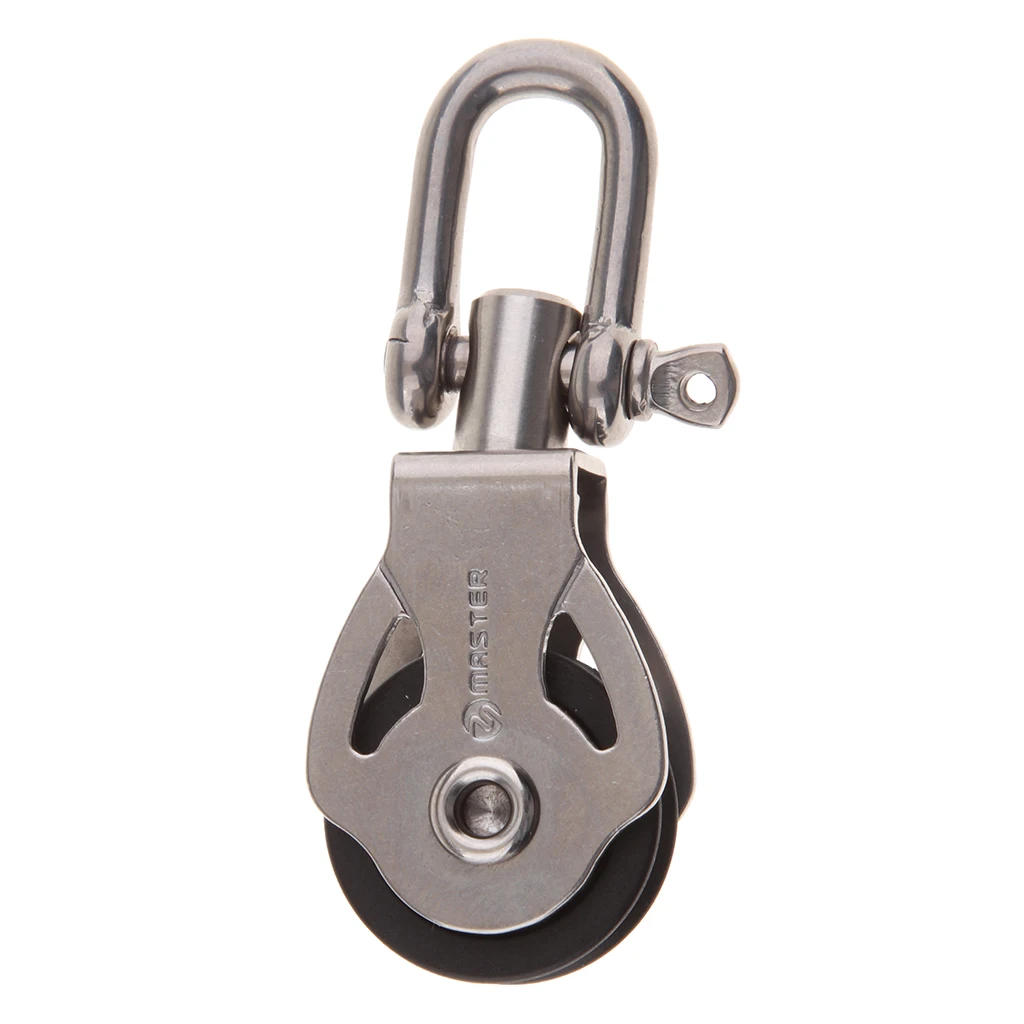 Swivel 22mm Single Pulley Bearing Block for Marine Wire Rope Sailing Boat