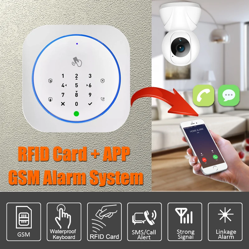 Ceny System alarmowy gsm bezpieczne RFID APP klawiatura dotykowa 433MHz drzwi otwarte i zamknięte czujnik alarmowy podczerwieni PIR zwierząt immunologiczny wykrywacz ruchu