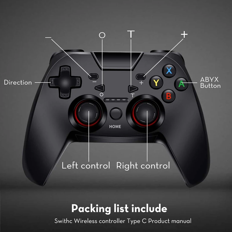 Беспроводной консоль Bluetooth геймпад игрового джойстика Nintendo Switch с 6-осевым ручка с скриншоты вибрации шесть осей Поддержка P