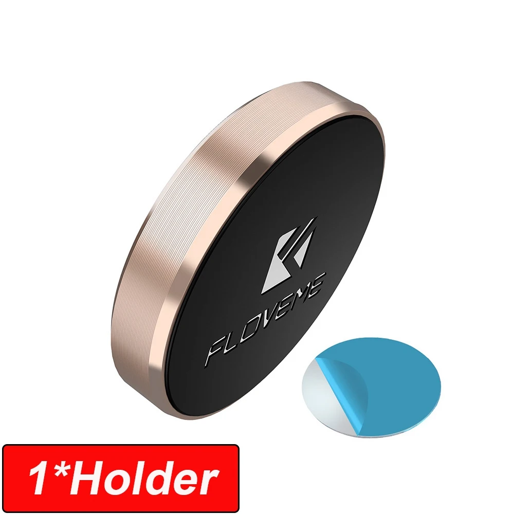 Gold 1 Piece FLOVEME Магнитная автомобильная подставка для телефона для iPhone 8, samsung, Xiaomi, магнитный держатель для телефона, автомобильный держатель для мобильного телефона - Цвет: Gold 1 Piece