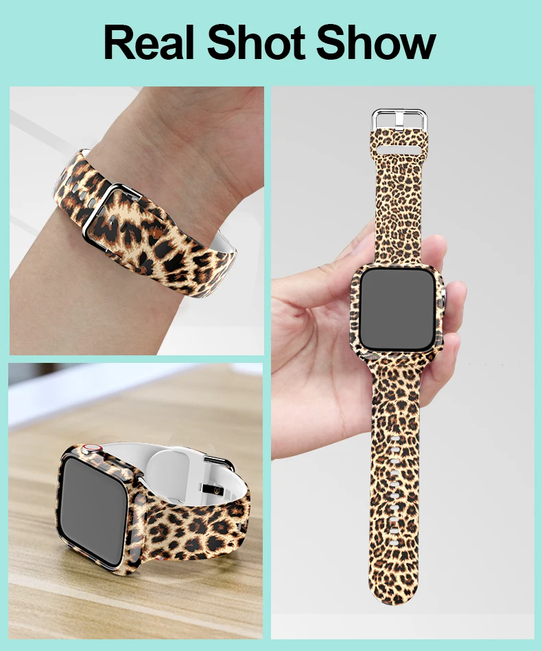 Silicone Strap+Cover for Apple Watch Bands 44mm 40mm 42mm 38mm Screen Protector, Glass+Silicone Wristband Strap for iwatch 2 in1 Silicone Strap+Cover for Apple Watch Bands 44mm 40mm 42mm 38mm Screen Protector, Glass+Silicone Wristband Strap for iwatch 2 in1