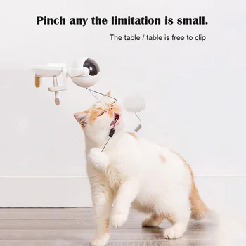 

Electric Cat Toy Funny Cat Teaser Ball Automatic Lifting Spring Rod Yo-Yo Lifting Ball Interactive Puzzle Pet Supplies