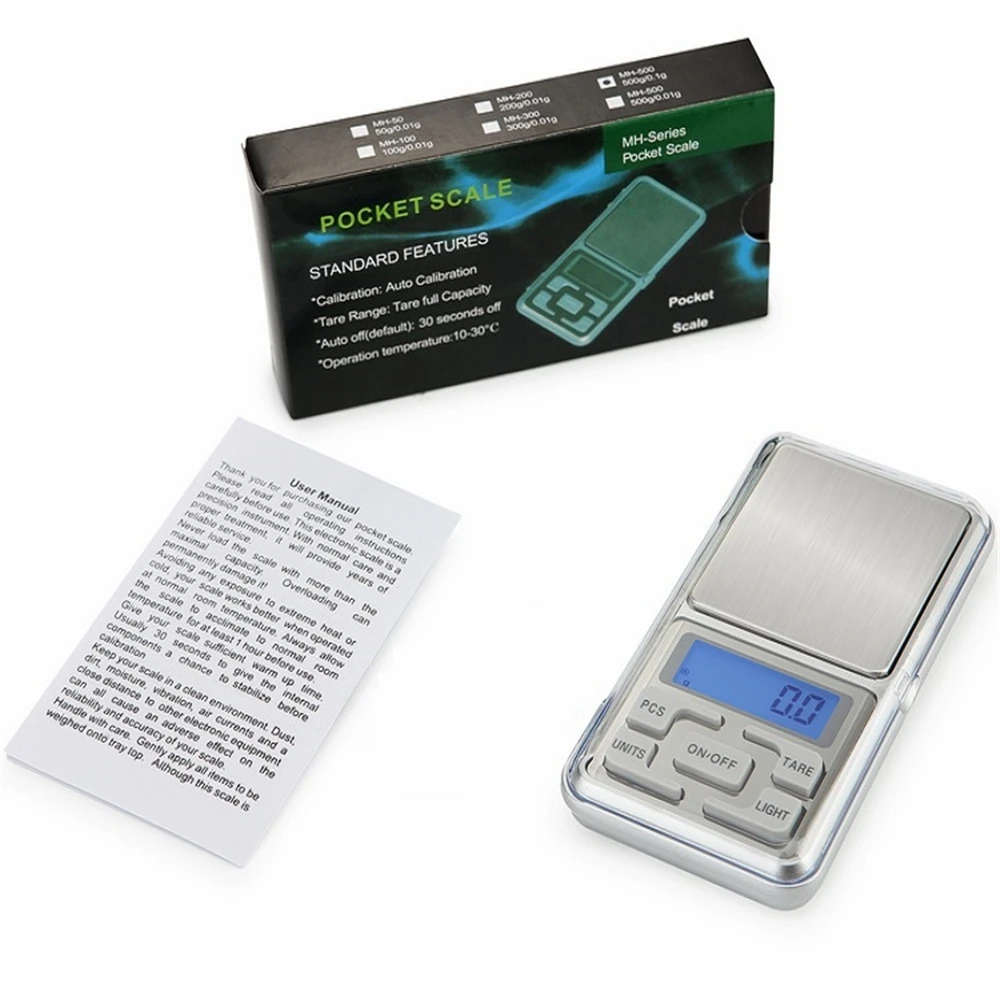 

2021 NEW 100g/200g/500g x 0.01g Mini Pocket Digital Scale for Gold Sterling Silver Jewelry Scales Balance Gram Electronic Scales