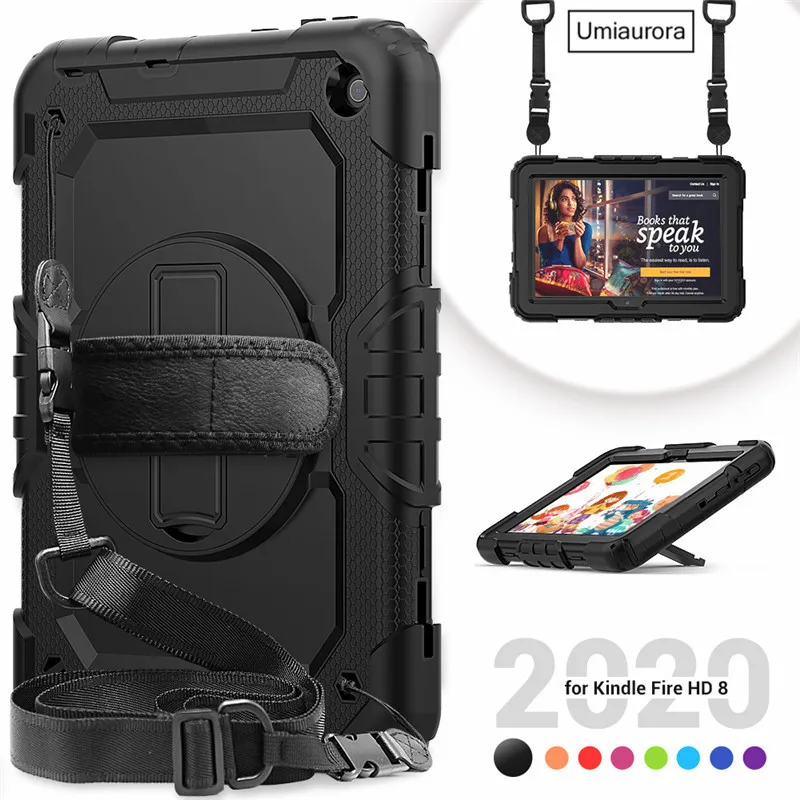 Tablet-Hülle für Kindle Fire 8 10 HD8 HD10 Plus 2020 2021, robuste, stoßfeste Silikonhülle für Kinder für HD 7 2017_voghion.com