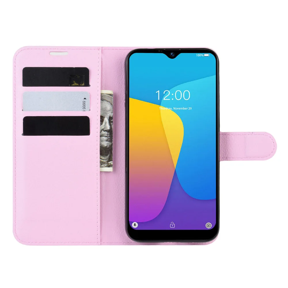 Для Doogee Y8C чехол-кошелек стильный из искусственной кожи чехол Для Doogee Y8C с функцией подставки и держатель для карт