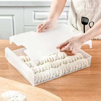 

Refrigerator Storage jiao zi he Household Freezer Quick-frozen Four Layer Dumplings Freshness Box Food Layered Storage Food Ingr