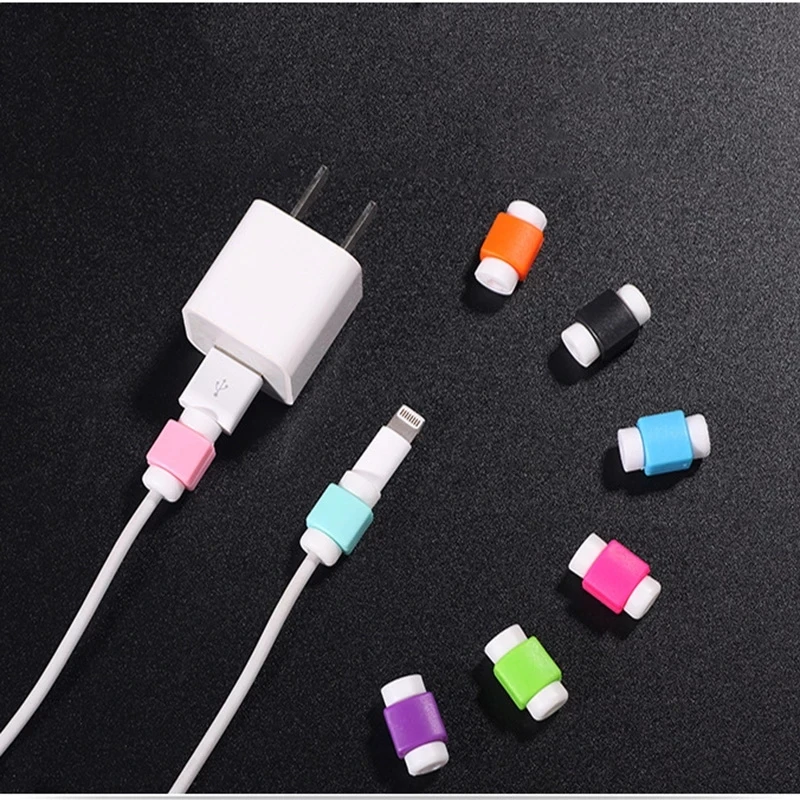 

1pcs Candy Color Cable Protector Data Line Cord Protector Case Cable Winder Cover For iPhone Huawei Samsung USB Charging Cable