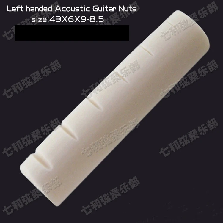 

Left handed Bone Nut for Acoustic folk Guitar,Backhand Acoustic Guitar Nut 43 x 6 x 9-8.5mm