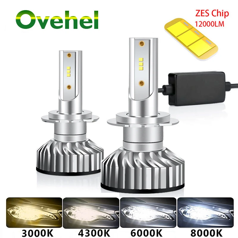 Автомобисветильник фары Ovehel Mini Canbus H4 LED H7 ZES H3 H1 9005 9006 HB4 H11 светодиодный