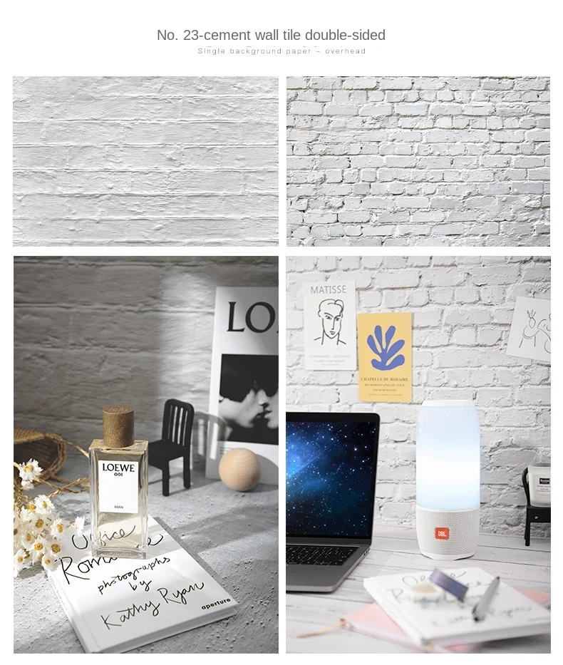 57*87cm Photography Backdrops Marble Wood Grain 2 Sided Waterproof Backgroud Cosmetics Photo Background for Studio Photo