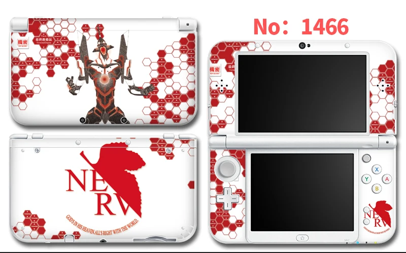 Protector Cover Decal Vinyl Skin Sticker for Nintendo NEW 3DS XL/LL Limited Machine Stickers 