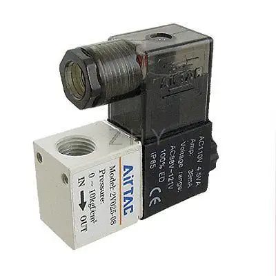 2V025-08 AC 110V 39mA 2 позиция 2 трехходовых электромагнитных клапана Cwfyo