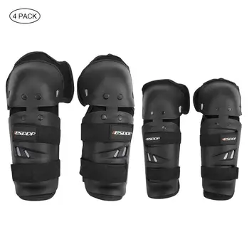 

4PCS/Set Kneepad Elbow Long Leggings Shatter-resistant Elbow Knee Pad Protection Shin Guards Outdoor Riding Safety Gear