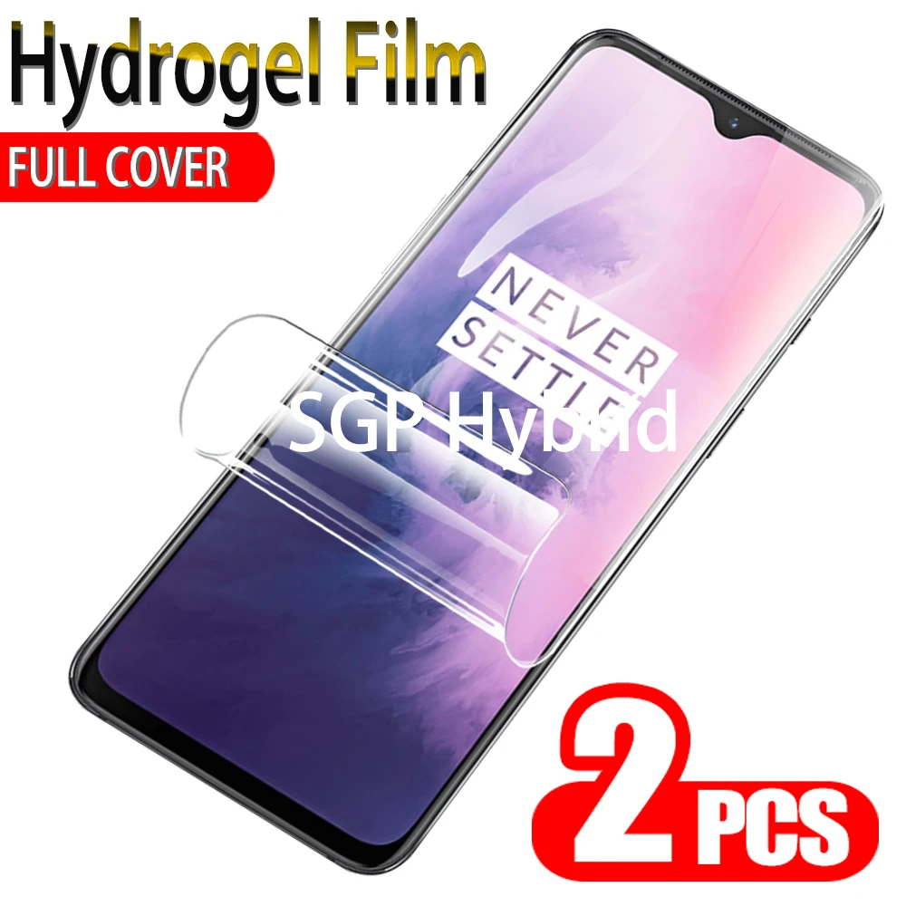 2PCS Hydrogel Film For Oneplus 7 7t Pro Screen Protector Display Protective oneplus pro one plus screen film | Мобильные телефоны и