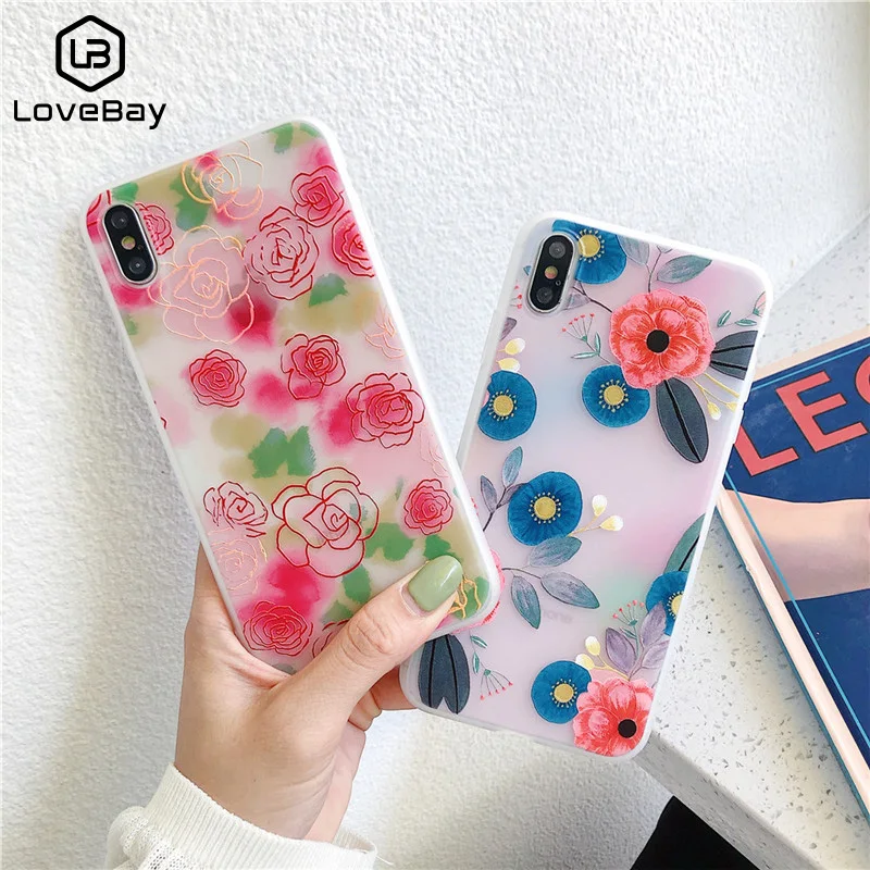 Lovebay чехол и изображениями красочного цветка для телефона из мягкого ТПУ iPhone 7 8 6s