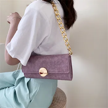 

Brand Original Design 2020 New Fashion Women's Bag Joker Chain Shoulder Stick Underarm Bag Hand Carry Square Bag