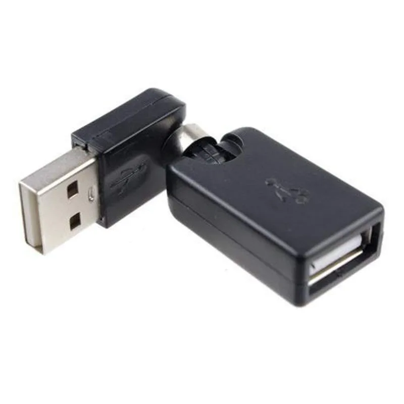 Вращающийся и Поворотный USB 2,0 Тип A штекер для типа A Женский 360 градусов угол вращения адаптер-удлинитель конвертер(2-pack, AM