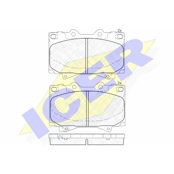 Колодки дисковые передние Toyota Land Cruiser 100 4.7i 32V/4.2T