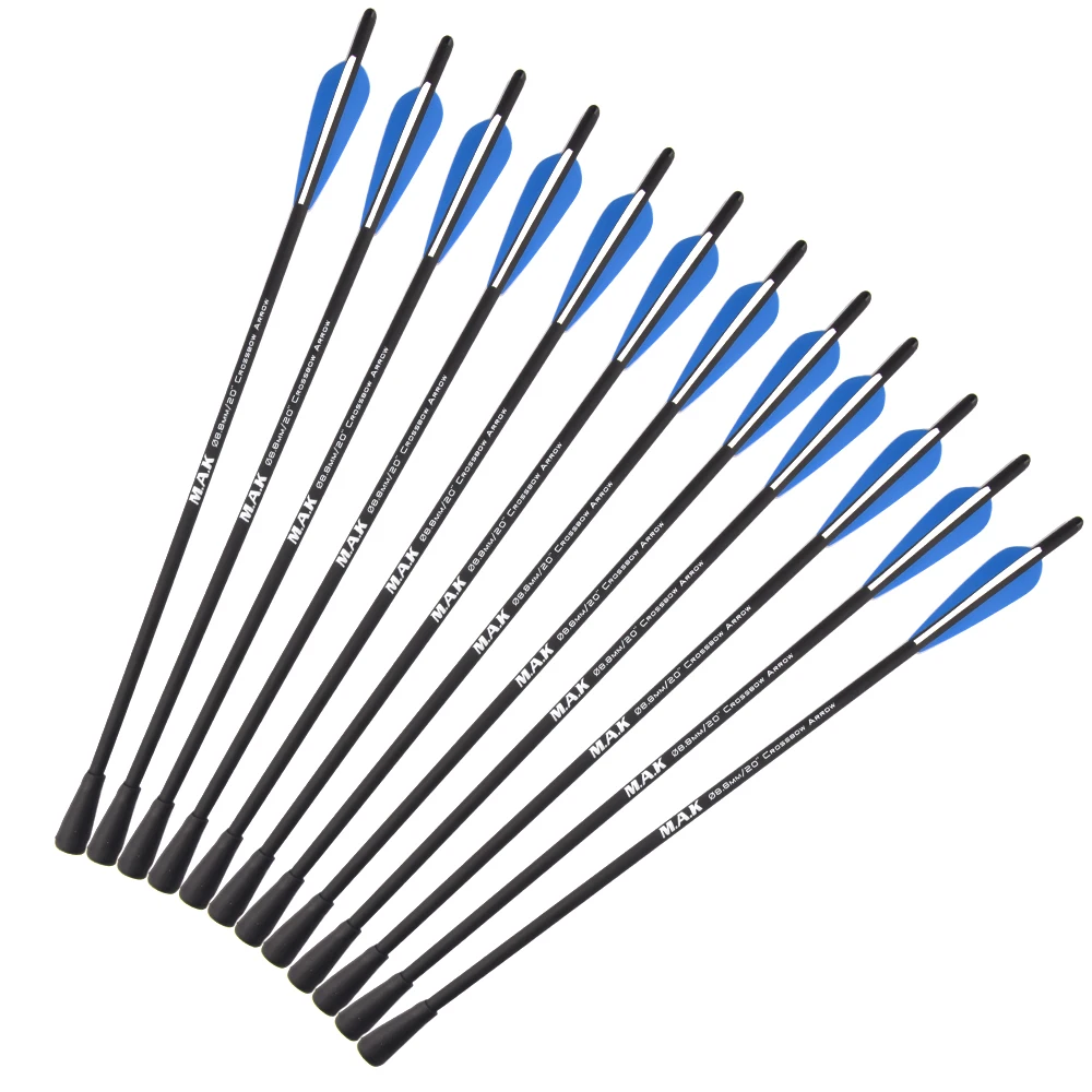 Polegadas de Diâmetro Seta para Tiro com Arco Besta Seta 8.8mm Mista Carbono Caça 17 20 22 8 Arco e flecha