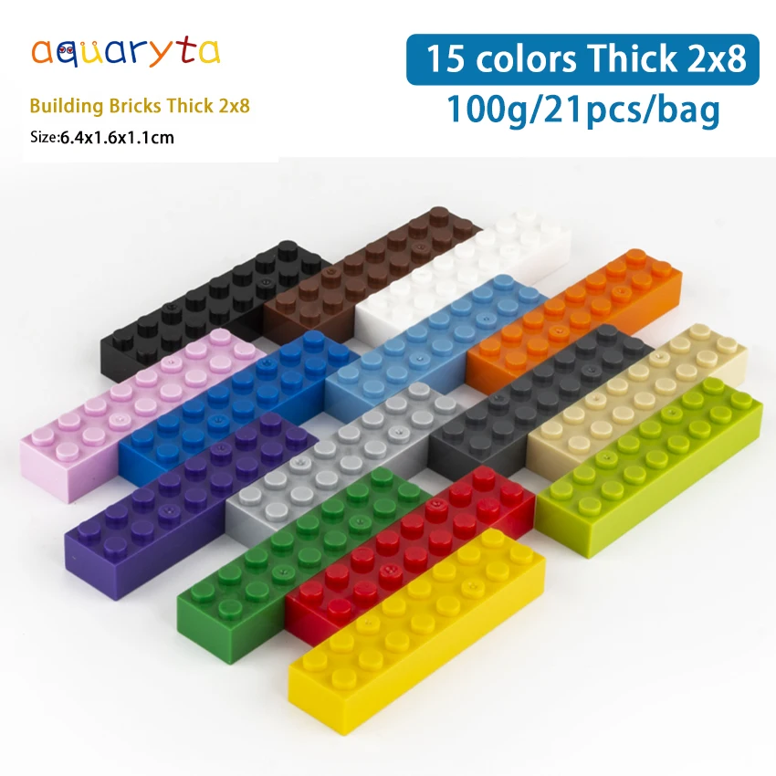 Детский пластиковый конструктор Aquaryta 21 шт. 3007 дюйма толщина 2x8 детали совместимы