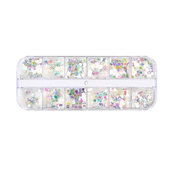 

Nail Shaped Laser Sequins Symphony Flake Holographic Mixed Shape 3D Butterfly Slice Sparkling Manicure Decor