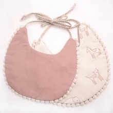 38 Types Brand New Infant Baby Girl Boy Kid Bib Toddler Dinner Feeding Tassel Double-deck Cotton Linen Burp Cloths Saliva towel