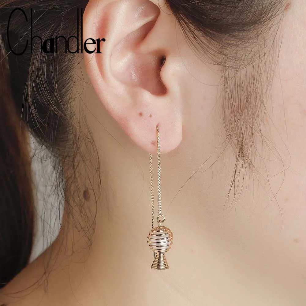 Висячие серьги Chandler в Корейском стиле с длинными кисточками и ушными линиями