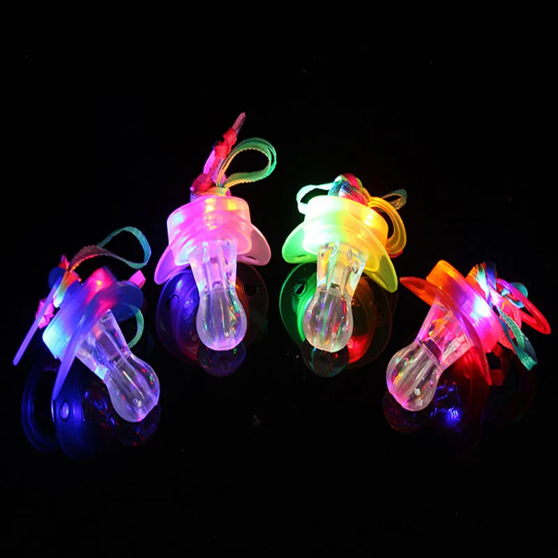 Fashion Led Glasses 100pcs Whistle Nipple Toys Baby Pacifier Party Fun Photo Props Dance Disco Glow Bar Activity Birthday Gift (6)