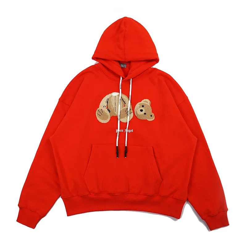 

Lawfoo Autumn And Winter New Products Popular Brand Men'S Wear Europe And America PA Decapitation Bear Flocked MEN'S Hoodie