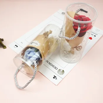 

Rose Wish Bottle Transparent Cover LED Light Shining Soap Flower Christmas 520 Creative Valentine's Day Gift