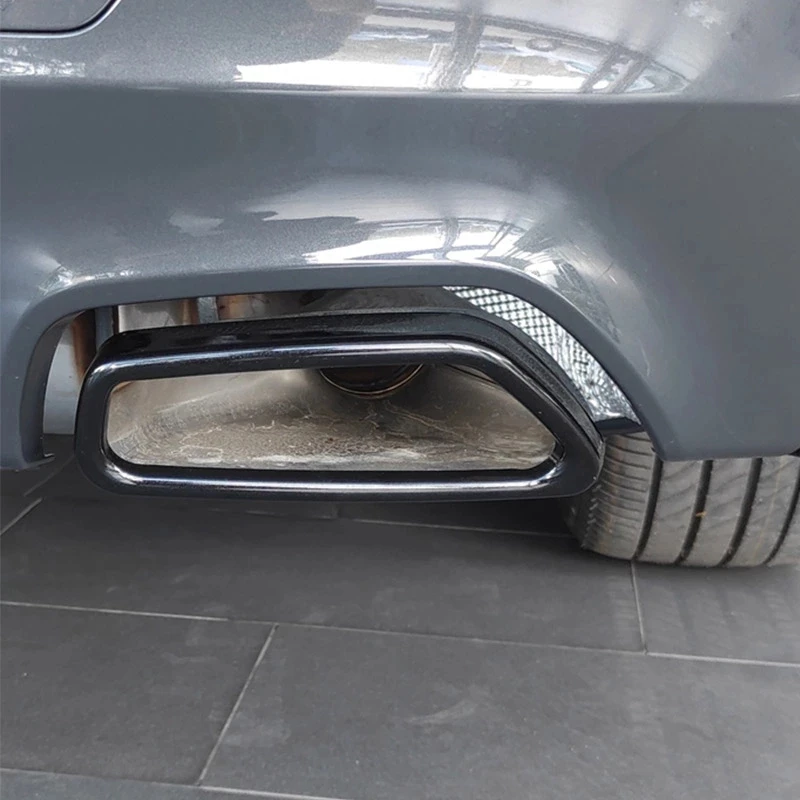 Stainless Steel,Car Tail Muffler Exhaust Pipe Output Cover Parts,For BMW 5 Series G30 G38 2018-2022 External Accessories