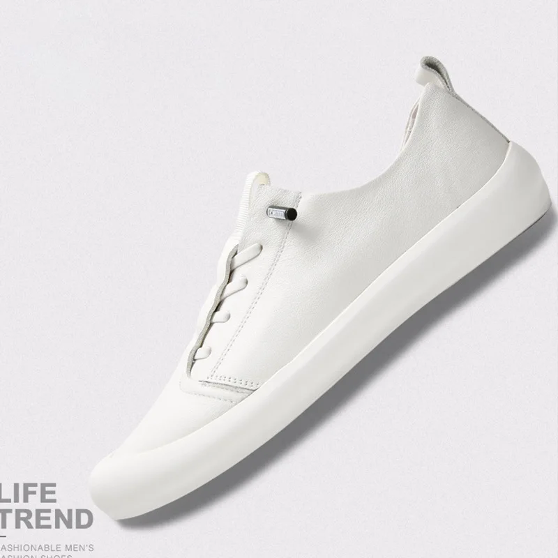 Genuine leather shoes men loafers white shoes brand cow leather mens casual flat spring summer male footwear KA3487 leather shoes