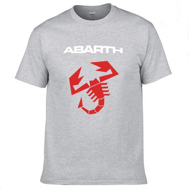 Мужская футболка с коротким рукавом и логотипом «Автомобиль ABARTH», летняя повседневная мужская однотонная хлопковая футболка, модная мужская одежда в стиле хип-хоп Harajuku K