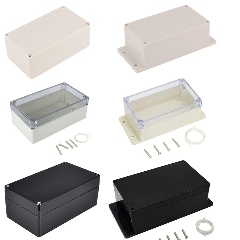 

Waterproof ABS Plastic Box Enclosure Electrical Project Box transparent box Black connection Junction Box case Housing 158x90x60