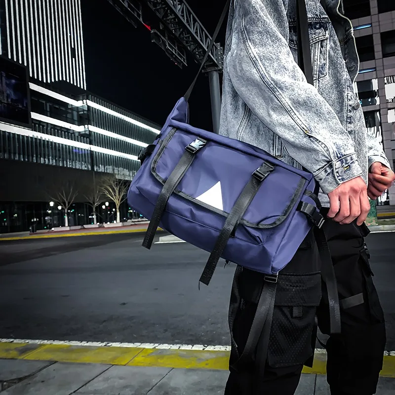 

New Style Crossbody Bag Men's Popular Brand INS Hip Hop Student Class Backpack Harajuku Function Sports Messenger Bag