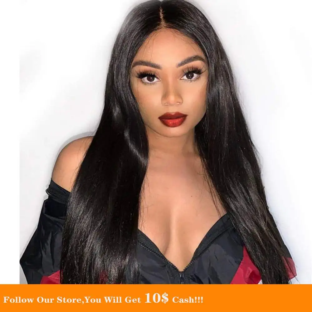 Peruca de Topper de Cabelo Humano para as Mulheres Suave em Linha Base de Seda Peruca de Cabelo Bymc Ceia Reta Respirável Peruca Não Remy Preto Natural Cor