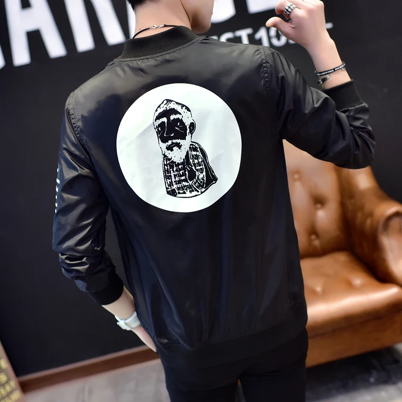 Promotion 2019 New Men's Bomber Zipper Jacket Male Casual Streetwear Hip Hop Slim Fit Pilot Coat Men Clothing Plus Size