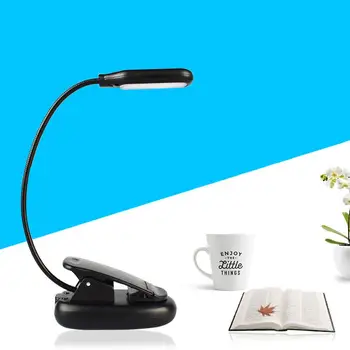 

2020 New 5 LED USB Rechargeable Reading Light LED Clip Type Reading Lamp With 3-Level Brightness For Eye Protection Night Readin