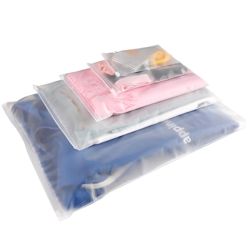 Matte Frosted Biodegradable Clothes Packaging Storage, Self Adhesive Bags with , Custom