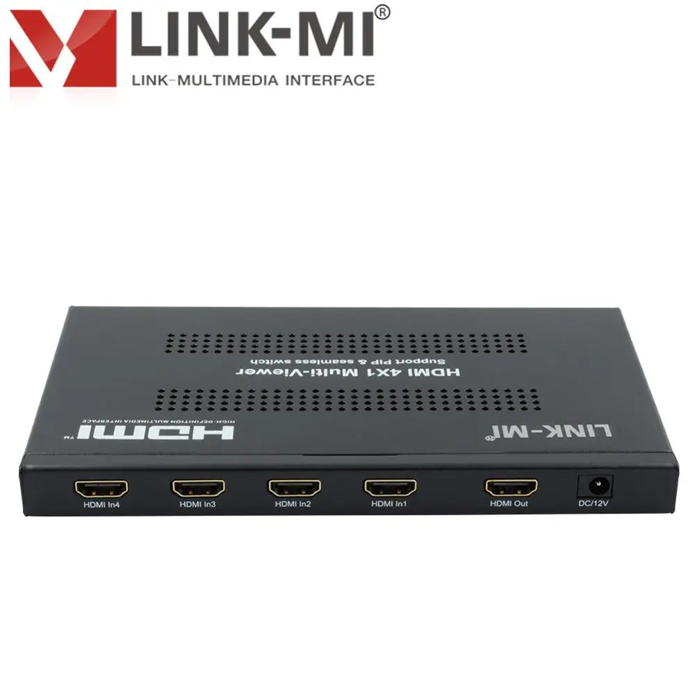 LINK-MI LM-MVS01 HDMI Multi-Viewer 4x1 Quad Multi-Viewer Support 4 x HDMI input 1 x HDMI output up to 1080P/60Hz Audio Switching