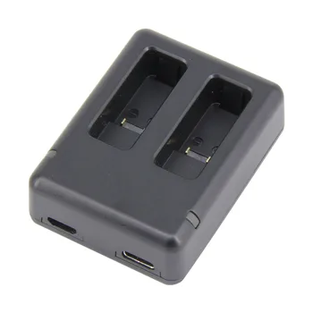 

Home Travel Portable Fast Charging Dual Holder Camera Accessories Black USB Battery Charger LED Indicator For GoPro MAX SPCC1B
