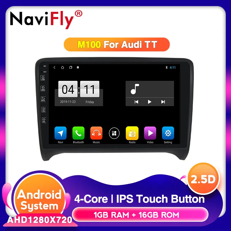  Android 10.0 Octa Core 4G RAM 64G ROM For Audi TT MK2 8J 2006-2012 Car DVD Radio Player With GPS na