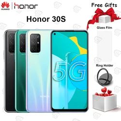 Оригинальный Смартфон HONOR 30S Φ 6,5 дюймов 8 ГБ + 128 ГБ Kirin 820 Восьмиядерный Android 10 разблокировка по лицу 40 Вт SuperCharge