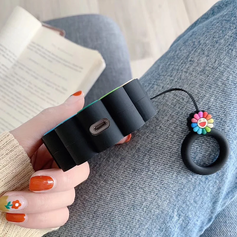 3D Takashi Murakami Kaikai Kiki цвета радуги с цветочным рисунком наушники чехол для Apple Airpods 1/2/3 силиконовые насадки для наушников для airpods pro