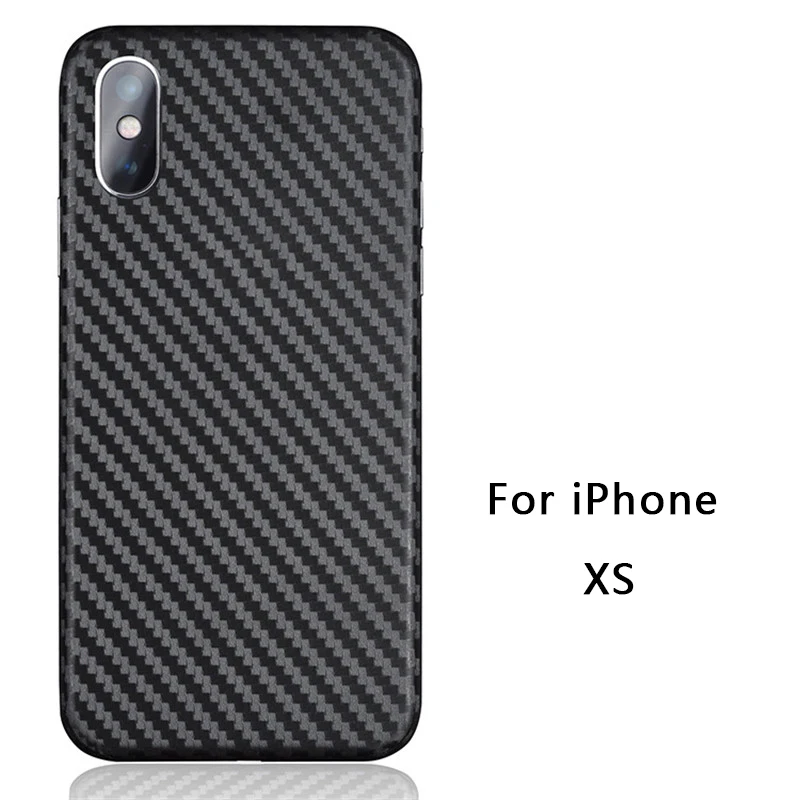 Роскошная наклейка из углеродного волокна на заднюю панель для iPhone 11 Pro Max 11 Pro 11X7 8 Plus прочная наклейка s для iPhone 6S 6 7 8 XR XS MAX - Цвет: For iPhone XS